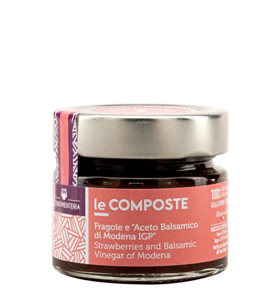 COMPOTE DE FRAISE ET VINAIGRE BALSAMIQUE DE MODÈNE IGP